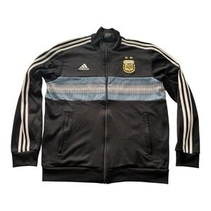 Adidas Argentina AFA Soccer Full Zip Black Track Jacket Sz XL